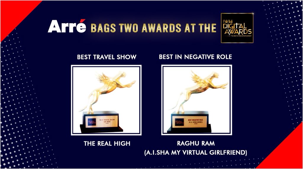 ArreTweets's tweet photo. Two more for company. Thank you @indianwikimedia digital awards.

Binge watch A.I.SHA #MyVirtualGirlfriend season 1 &amp; season 2 here: https://t.co/vGUZDrpzV1 https://t.co/yc3BCkSDze

Binge watch #TheRealHIgh here: https://t.co/pR7QOmBlhs https://t.co/4Zj00oX4Xb