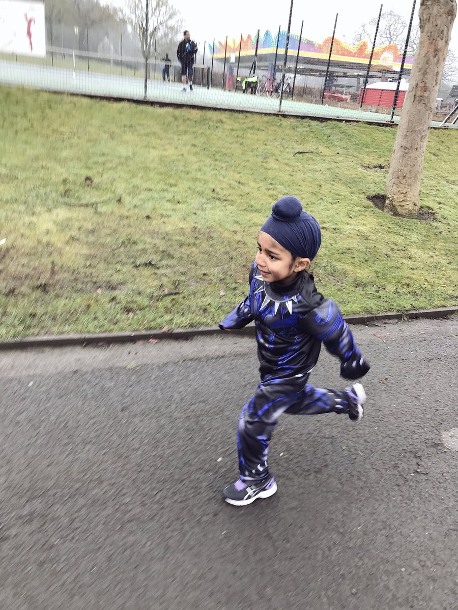 ImmyKaur's tweet photo. Spectacular @juniorparkrunUK today for #Anaadh @CannonHilljnrpr’s 2nd Birthday. Worked really hard for a PB in his alter ego the #TheBlackPanther, lovely to spend the start of #MothersDay with a mum who I respect so much &amp; allows me to feel the warmth of her children’s love. https://t.co/Qu38kFP7pO