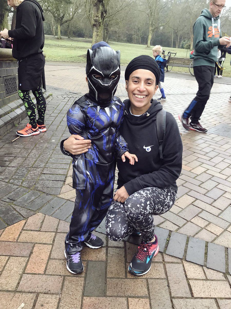 ImmyKaur's tweet photo. Spectacular @juniorparkrunUK today for #Anaadh @CannonHilljnrpr’s 2nd Birthday. Worked really hard for a PB in his alter ego the #TheBlackPanther, lovely to spend the start of #MothersDay with a mum who I respect so much &amp; allows me to feel the warmth of her children’s love. https://t.co/Qu38kFP7pO
