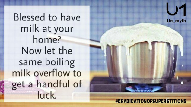 myth_un's tweet photo. You are already lucky to have milk to drink so don't waste it by believing in superstitions.

#unmyth #superstition #eradicationofsuperstition #facts #taboo #oldwivestales  #overcomefear  #spreadawareness https://t.co/40adzvXKoG