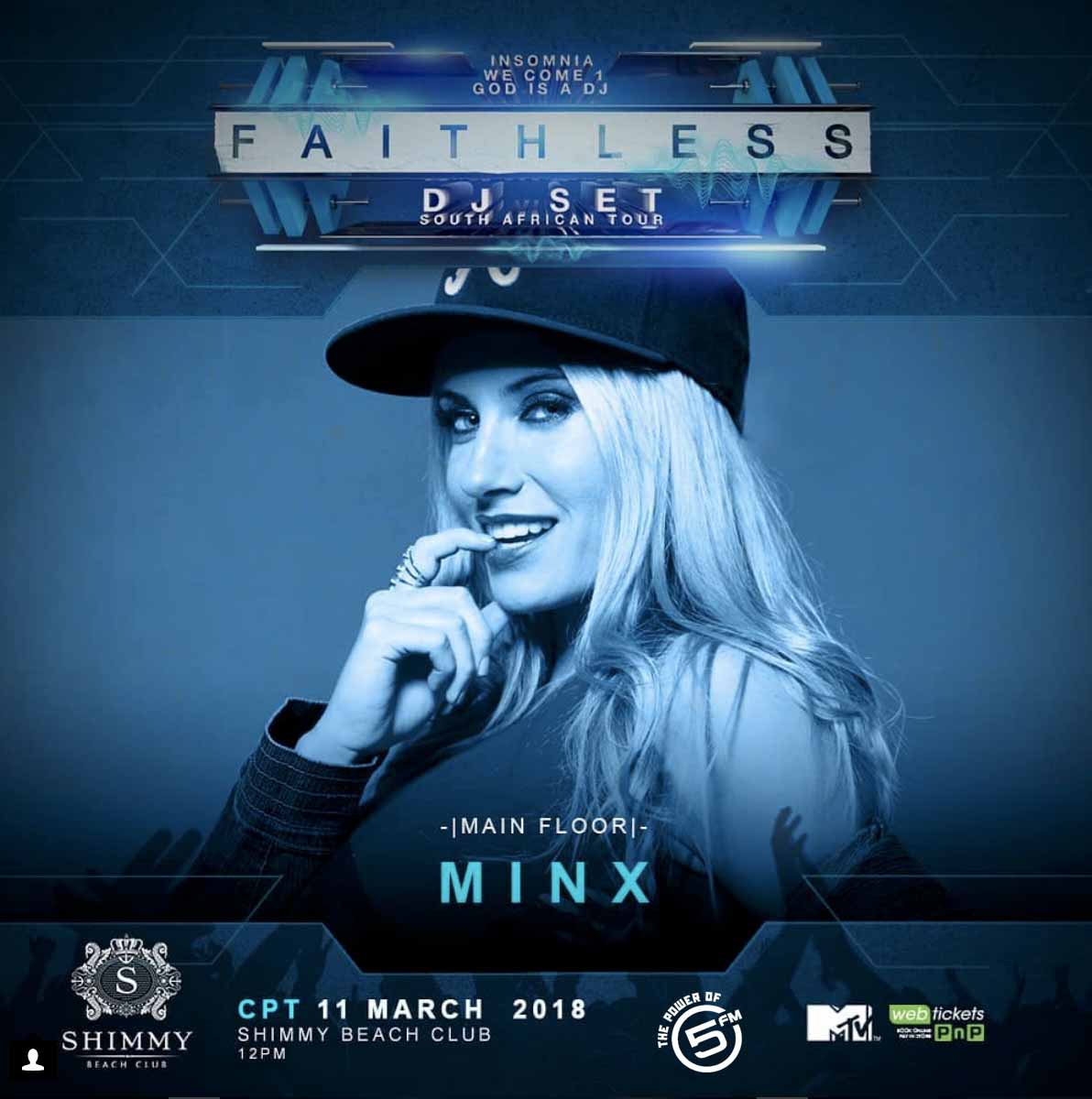 5FM's tweet photo. The ladies bringing the π₯HEATπ₯ at #FaithlessDJSet Cape Town!
Hope we'll be seeing you at this SOLD OUT show at @ShimmyBeach
Featuring, @thesisterbliss , @AbbyNurock & MINX https://t.co/3e9nDZd7ym
