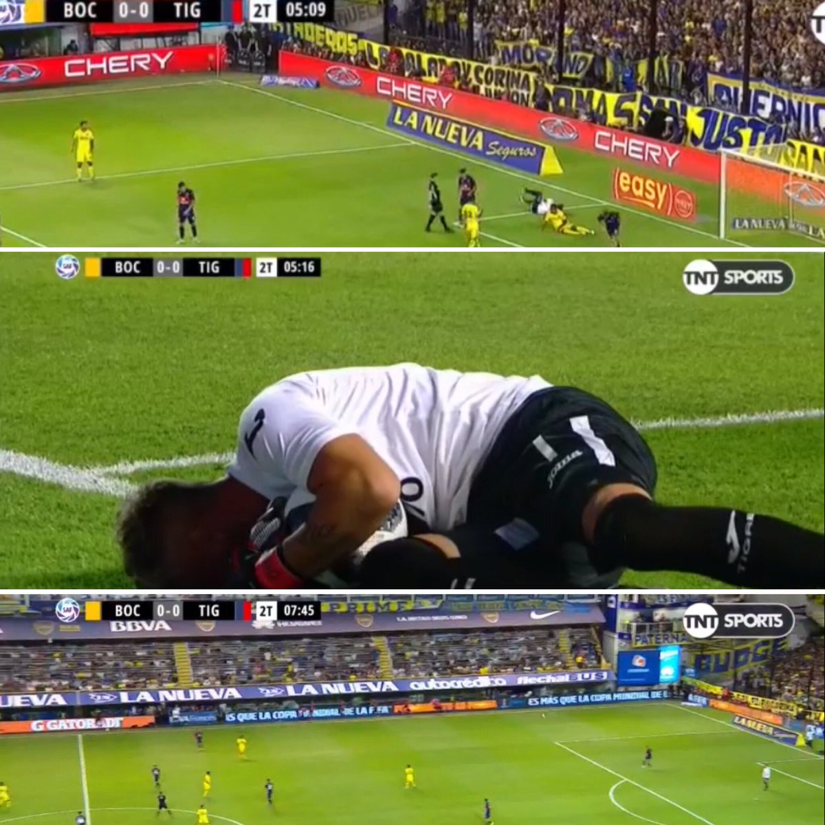 LucasBeltramo's tweet photo. Antiboca: -¿¡Por qué adicionó 5 minutos!? ¡Se juega hasta que gane Boca!

Explicación didáctica:
-El partido estuvo detenido 2’36’’ (5:09 a 7:45) por la atención a Chiarini.

-También estuvo parado 1’30’’ (27:24 a 28:54) por el penal.

-Hubo 5 cambios.

Es la hora, es la hora... https://t.co/GiRSgpyrNG