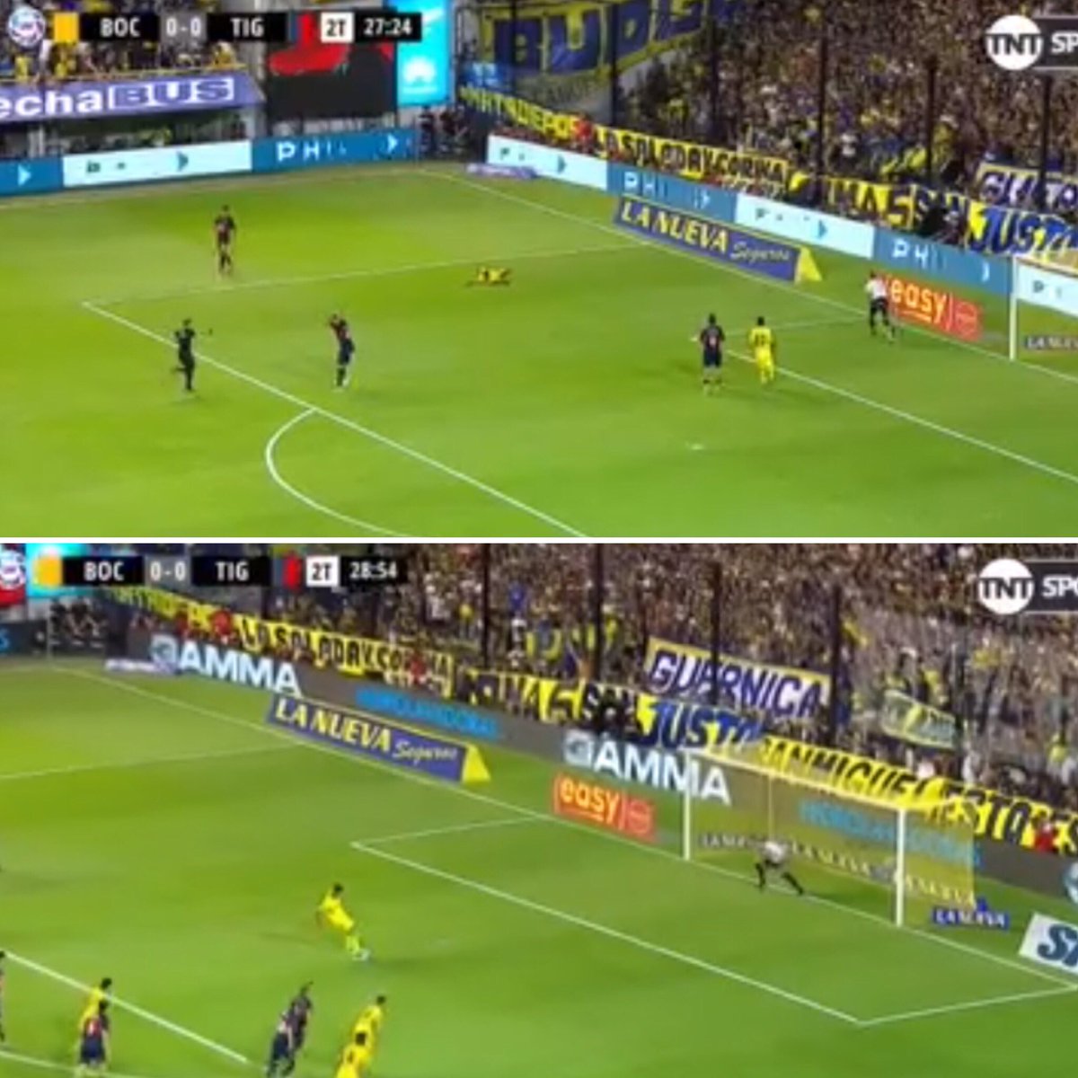 LucasBeltramo's tweet photo. Antiboca: -¿¡Por qué adicionó 5 minutos!? ¡Se juega hasta que gane Boca!

Explicación didáctica:
-El partido estuvo detenido 2’36’’ (5:09 a 7:45) por la atención a Chiarini.

-También estuvo parado 1’30’’ (27:24 a 28:54) por el penal.

-Hubo 5 cambios.

Es la hora, es la hora... https://t.co/GiRSgpyrNG