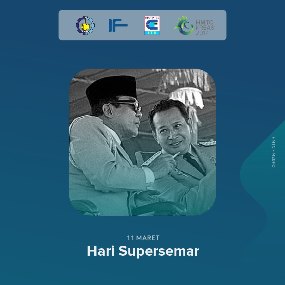 hmtc_its's tweet photo. [SURAT PERINGATAN SEBELAS MARET]

Tentunya kalian ingat dong selain SW, hari ini bertepatan dengan apa? 😉

Seperti tema SW kali ini, 11 Maret merupakan hari peringatan atas Supersemar. 😊

Selamat Hari Peringatan Supersemar 🤗

#SebelasMaret
#MedfoHMTC
#HMTCKreasi
#ITSSurabaya https://t.co/fLMTw9D9Mj