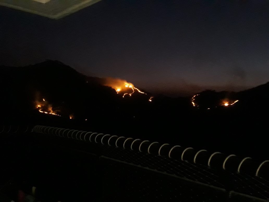 bknarnoli's tweet photo. Huge fire can be seen in SGNP from #ThaneGhodbunderRoad @ThaneCityPolice @Greenpeace @Dev_Fadnavis https://t.co/koQsSKKgLT
