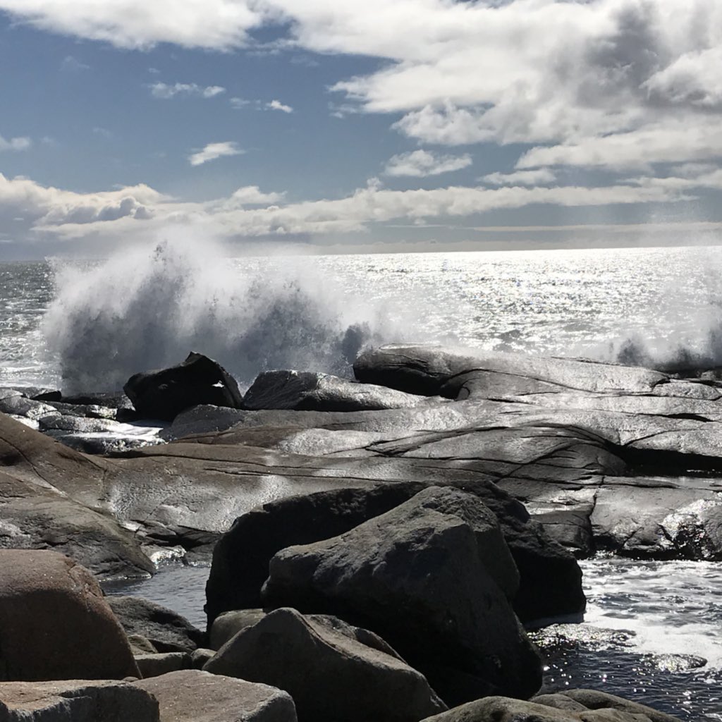 McKeeLori's tweet image. Enjoying the scenery at Peggy’s Cove, NS between the Nor’easters! #marchbreakfun