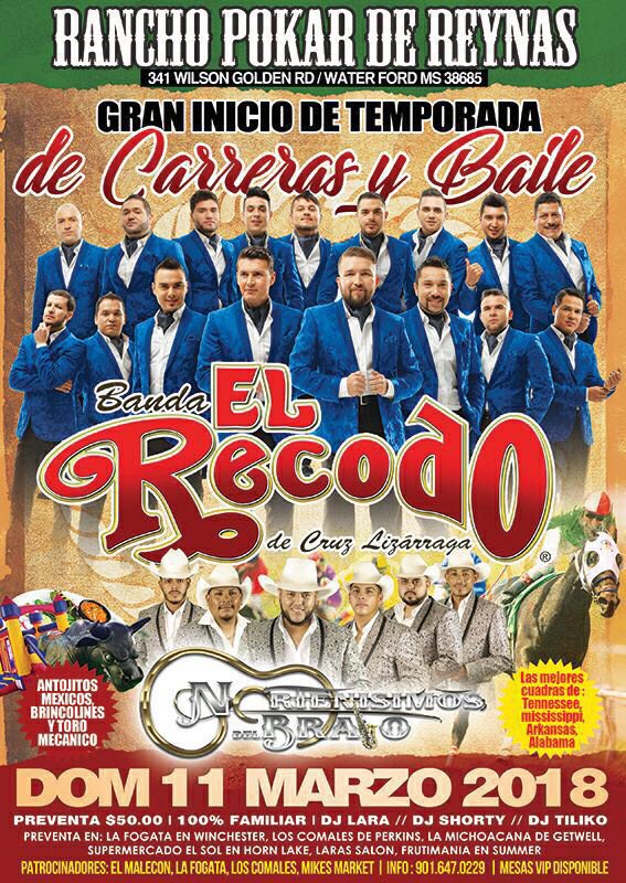 ElRecodoOficial's tweet photo. Hoy nos vemos en el Rancho Pokar de Reynas de Waterford, Mississippi #Tour80Aniversario #Recodo80Aniversario #iUUU https://t.co/s15UPrl1K4