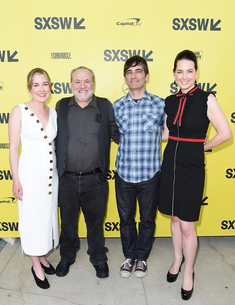 KarrieKCox's tweet photo. Our film #Don’tLeaveHome with talented director @tullstoy &amp; @amhollyman w/ @sxsw co-founder @LouisBlackTX https://t.co/WMiJ0ozemB