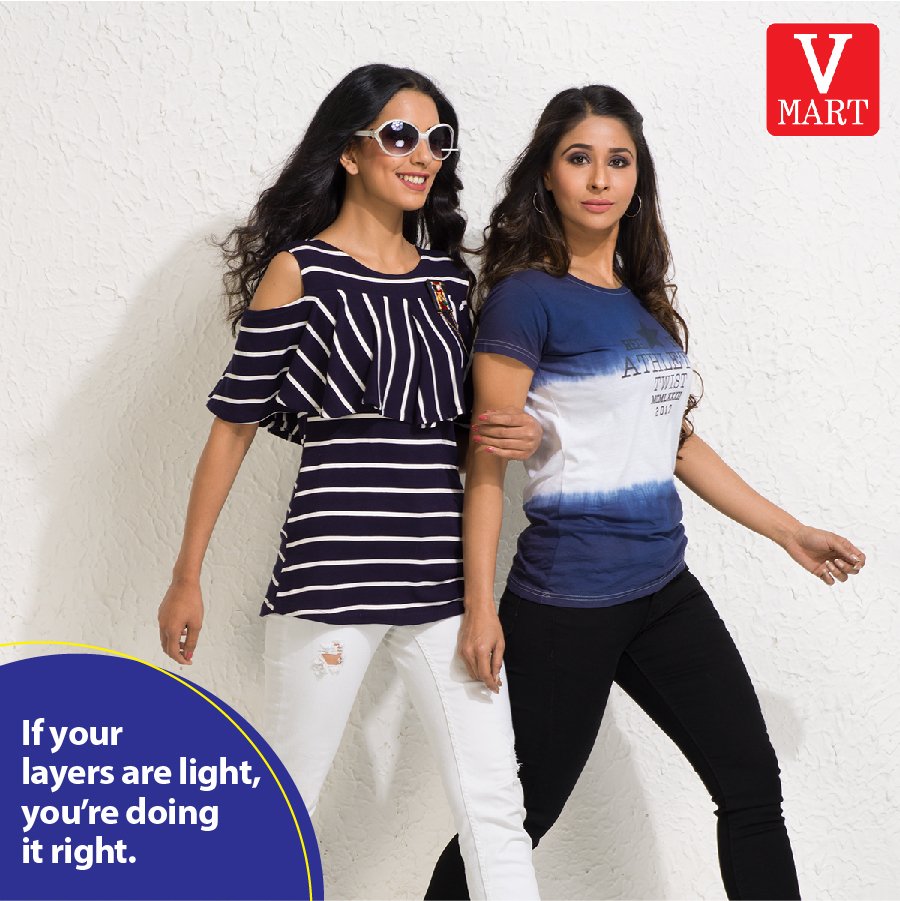 vmartretail's tweet photo. This summer, try on layers but with lighter clothes that allow your skin to breathe. Stay stylish and cool at the same time.#VmartStyletips #vmart #summerlook #upgradeyourlook #vmartfashion #trendysummercollection https://t.co/NhMMvCCBul