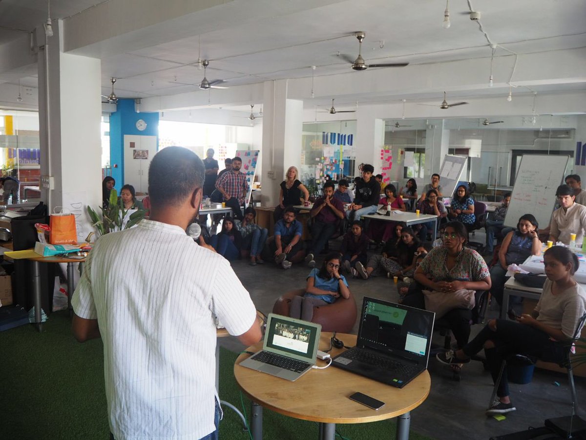 Today <a href="/raizerius/">Vikram Rai</a> gave a brief talk to #gsjblr jammers on service-delivery in health with rapidly changing healthcare needs. Was great fun jamming. Thanks <a href="/BengaluruJams/">Bengaluru Jams</a> for having us! #GSJam