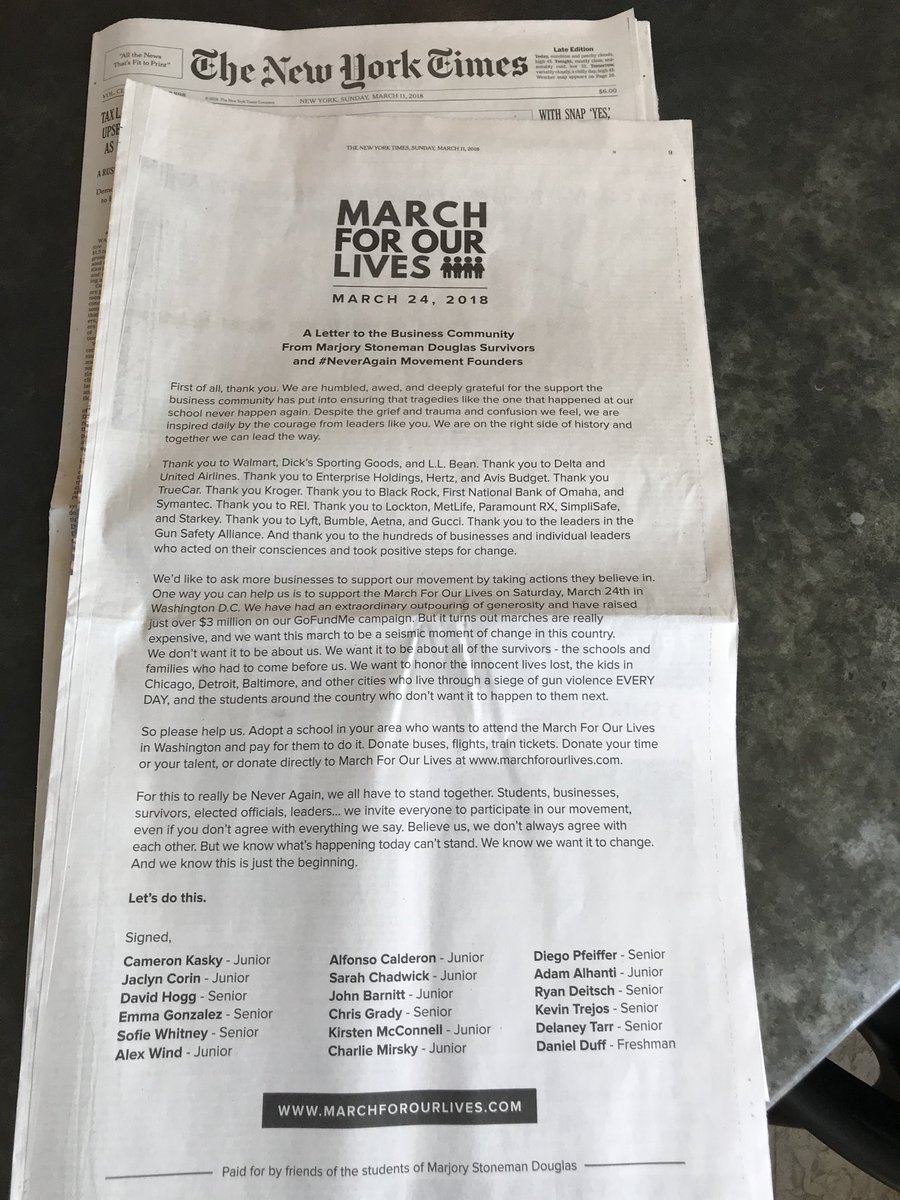 GunSafetyNow's tweet image. To @cameron_kasky @Emma4Change and the #NeverAgain Founders - WE all should be thanking YOU. 
All of us in @GunSafetyNow are with you. 
@AMarch4OurLives will change everything