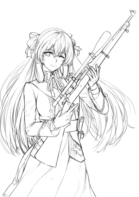 #트친소안녕하세요 그림쟁이 백향입니다.밀리터리, 자동차, 미소녀를 주로 그립니다.요즘은 주로하는 게임인 소녀전선 그림그려요. 