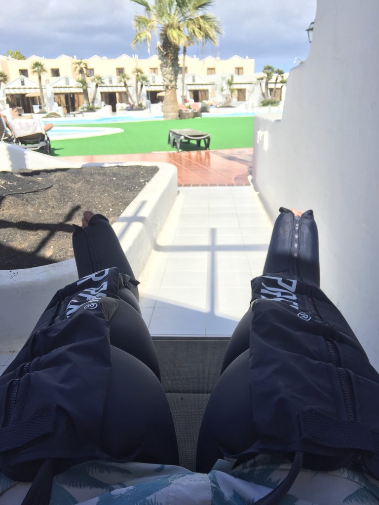 Recovery time after my 30k run with last 8k at target IM pace. It’s a hard life! <a href="/AirRelaxEurope/">Air Relax Europe</a>