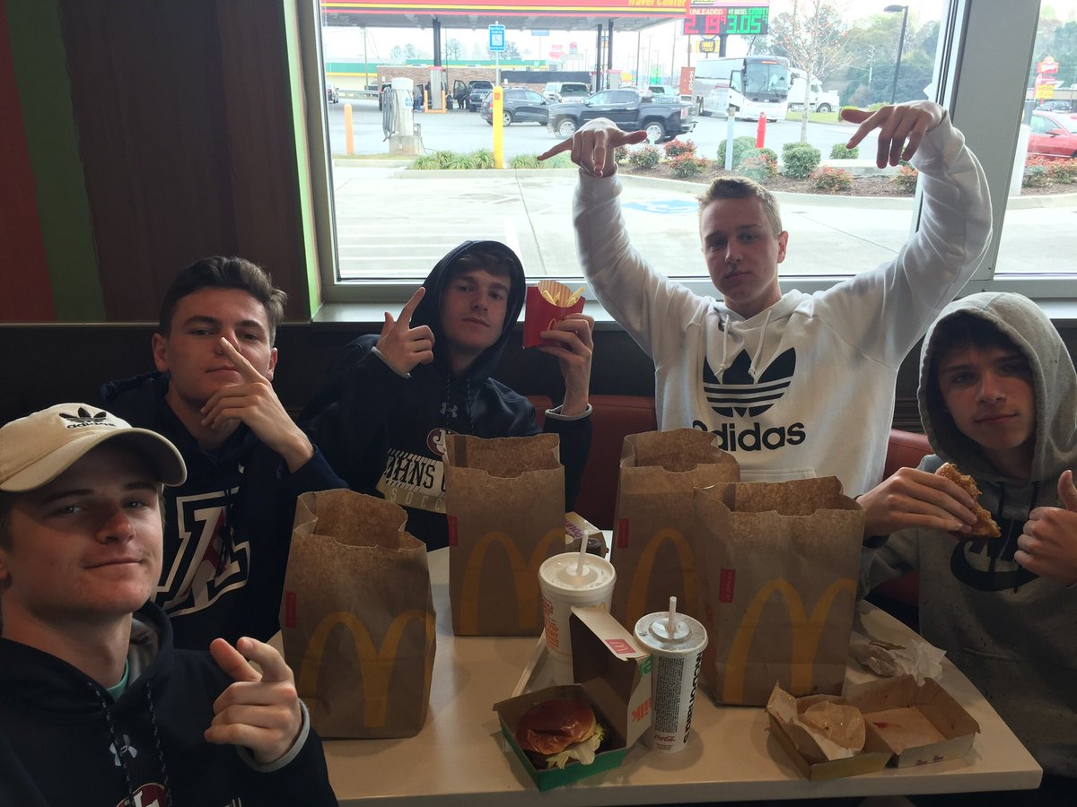 SoccerJCHS's tweet photo. @ZachWyborn’s favorite for lunch on the way back from Jekyll. @willread9 @twler_hadley @sean_stefanick #HealthFood https://t.co/T6e2v7Jx08