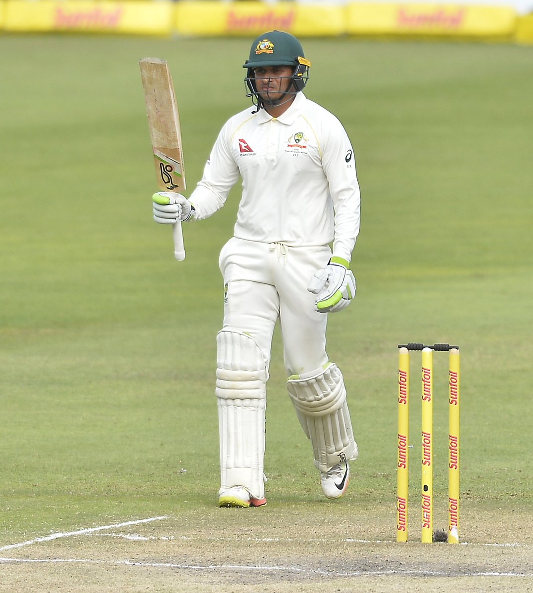 ProteasMenCSA's tweet photo. STUMPS, Day 3: AUS 180/5 and lead by 41. M Marsh 39*, Paine 5*, Khawaja 75. Rabada 3/38, De Villiers 126*. #ProteaFire #SAvAUS #SunfoilTest https://t.co/CtY3lyqgcU