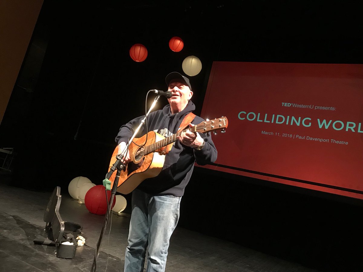 TEDxWesternU's tweet photo. Rick McGhie brings a heartwarming performance to the stage this morning #TEDxWesternU #CollidingWorlds https://t.co/sdixwGnxLi