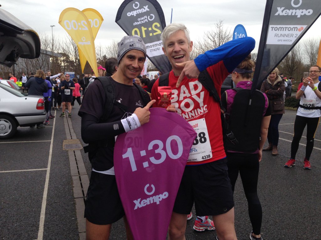 xempouk's tweet photo. A pacer's view of the @surreyhalf #sub1h30 @PacePockets see short vid here >>> https://t.co/V5OYH2U92N https://t.co/s9vJmQ7URm