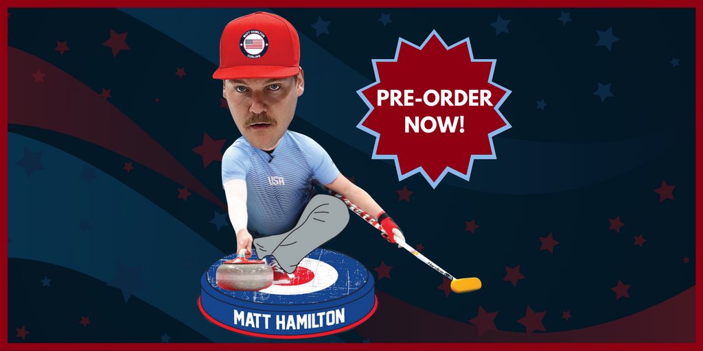 Matt Hamilton (@mattjamilton) on Twitter photo Hey everyone!! The people over <a href="/BobbleheadHall/">National Bobblehead Hall of Fame and Museum</a> have been working on making the first ever #Curling #bobblehead for me! The pre-orders are available at store.bobbleheadhall.com/products/matth⦠and should be shipping later this year! Make sure to get your mini version of my giant head! #stache Hey everyone!! The people over <a href="/BobbleheadHall/">National Bobblehead Hall of Fame and Museum</a> have been working on making the first ever #Curling #bobblehead for me! The pre-orders are available at store.bobbleheadhall.com/products/matth⦠and should be shipping later this year! Make sure to get your mini version of my giant head! #stache