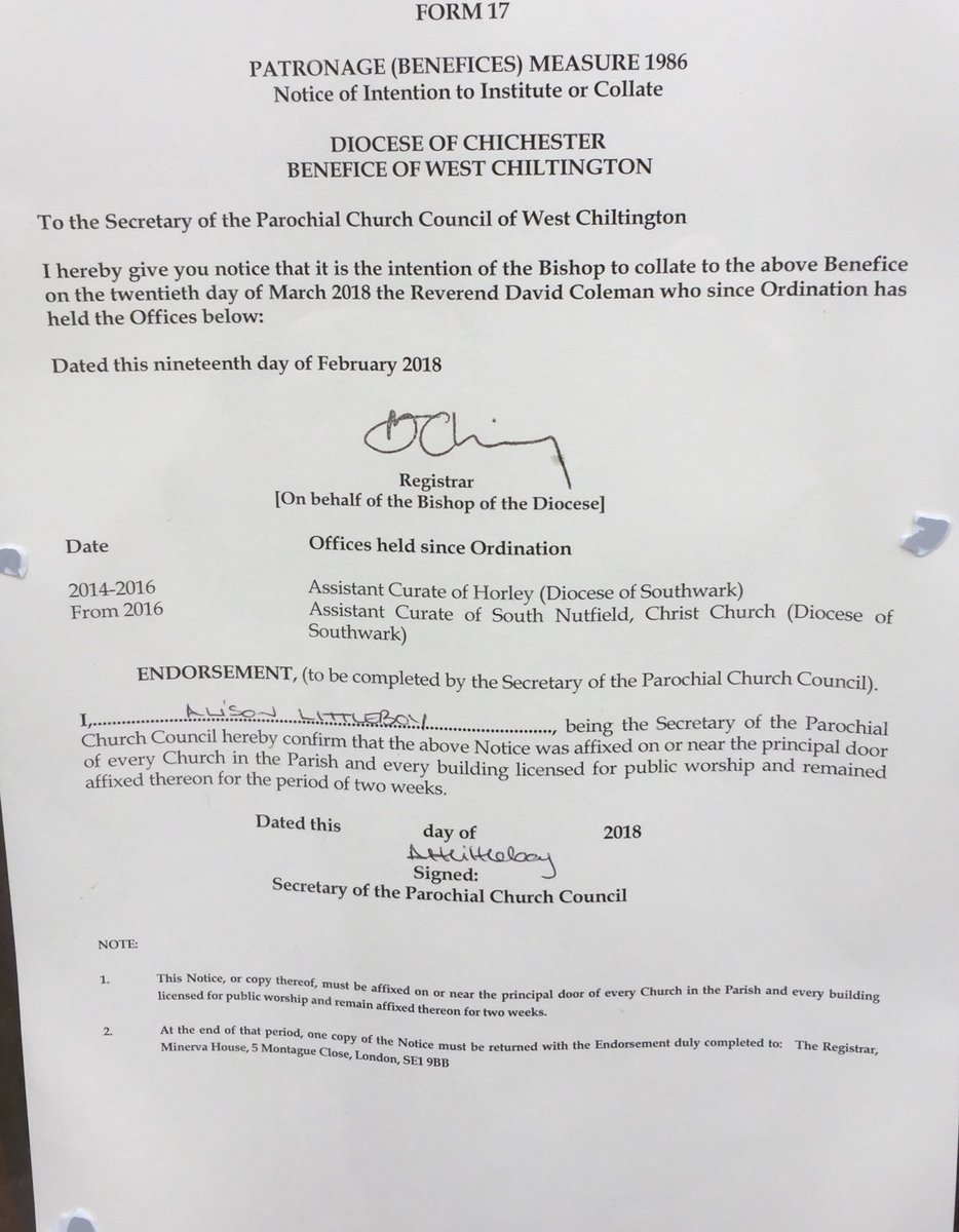 CurateHTM's tweet photo. So DV this is really happening. I read it on the Church door today #RectorDesignate https://t.co/5jQ9hhRxqi