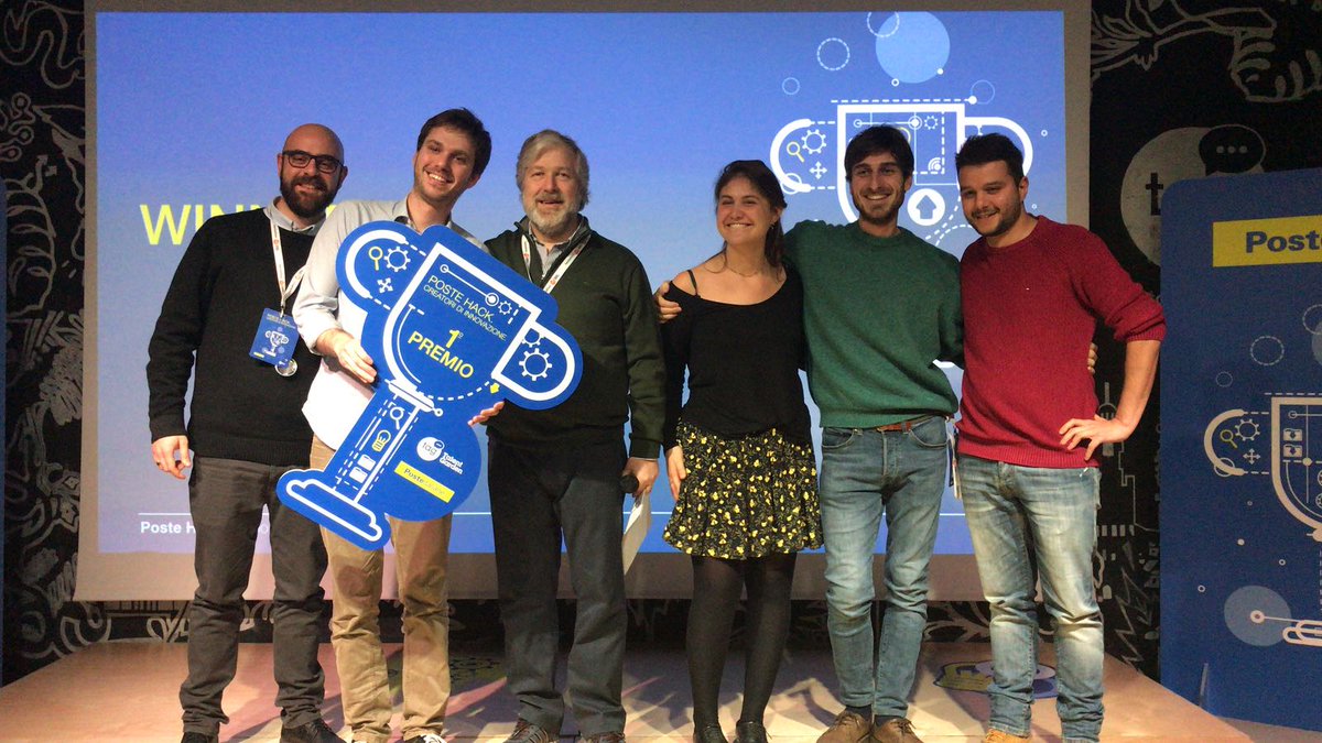 PosteItaliane's tweet photo. #Postehack7 Al Primo posto il progetto "Postepay POP", il portafoglio della generazione Z, premiato per utilità, time to market e possibile applicazione più ampia. https://t.co/QwvJIkNI5n