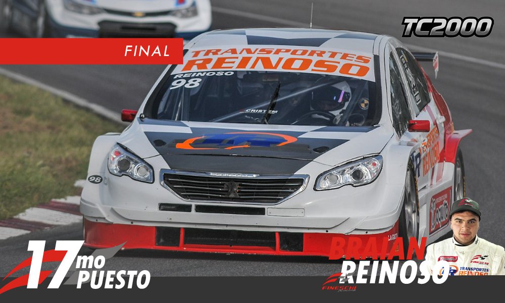 prensavmt's tweet photo. ¡#TC2000 en Córdoba! 
Final: 17mo puesto para @BraianR59 👊😀
#FineschiRacing https://t.co/Sjjb0UKRZo