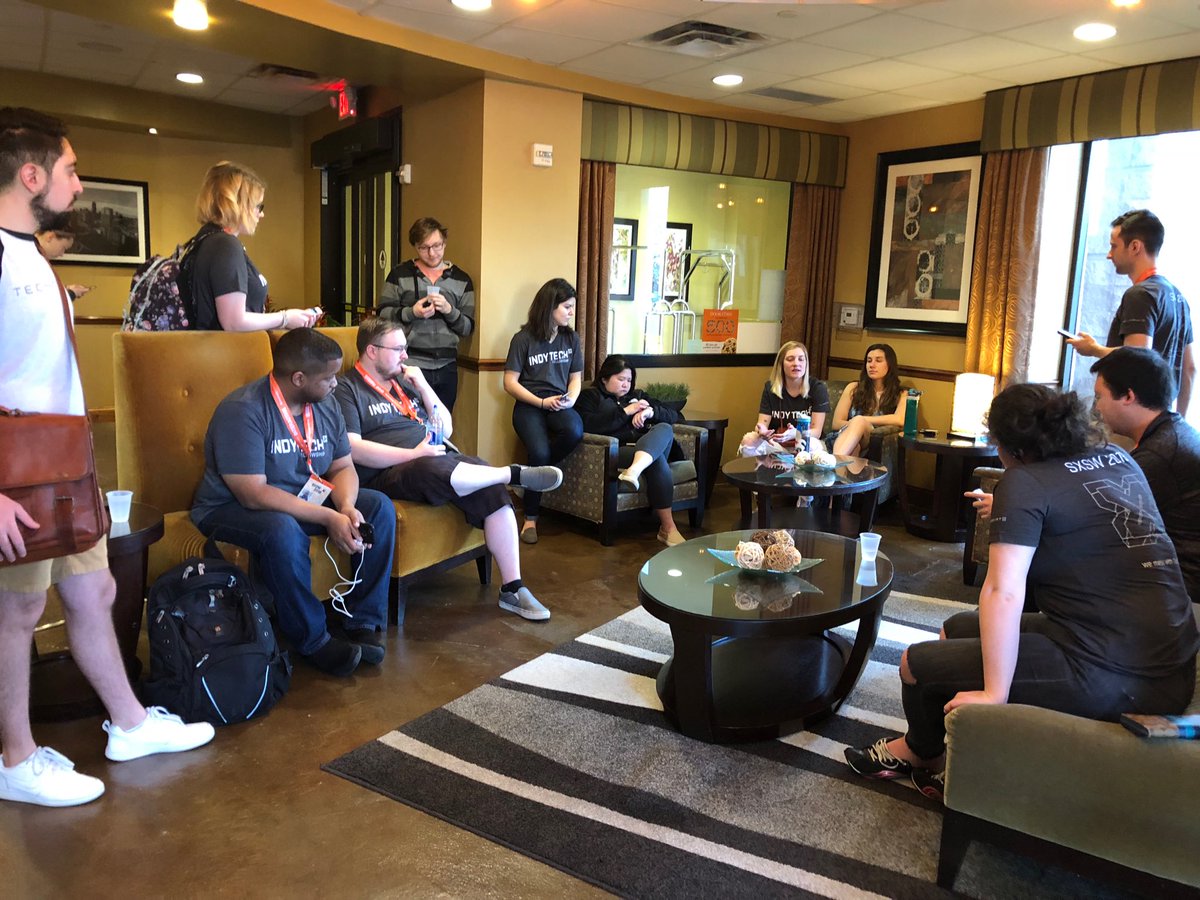 The Tech Fellows are ready for Day Three of learning and growing at #SXSW!  #TechFoSXSW2018