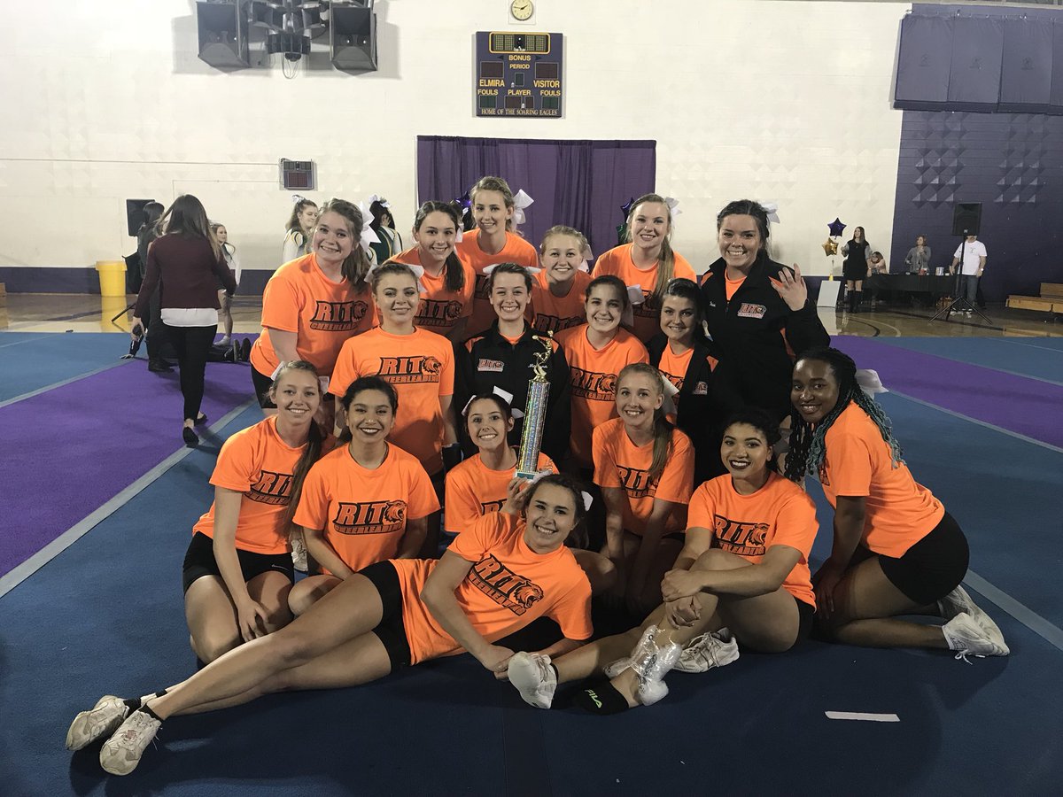 RIT_Cheer's tweet photo. Thank you @elmiracheer for hosting us today. We canβt wait to see you all in Daytona!! ππβοΈ #RITCheer #CollegeCheer #22DaysTillDaytona https://t.co/tJ7tOHUmce