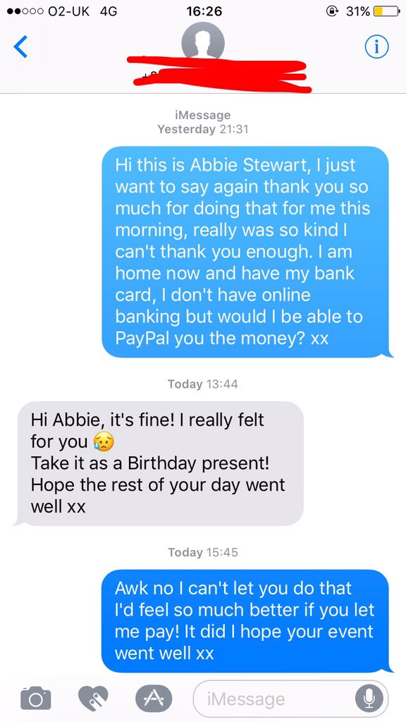 abbiestewart123's tweet image. How lovely is this, was driving to Belfast and stopped to get diesel on the glenshane, when paying I realised I hadn&apos;t my bank card! Lady in front of me without a second thought came over and paid it!! took her number and said I would send her the £20❤️ Actual angel!💓