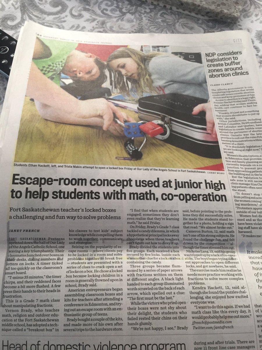 Miss_Kennaugh's tweet photo. Shout out to @vernonb68 with @EICSTalks who makes learning engaging with breakout boxes in his classroom!! https://t.co/P0ggB2ZRK3