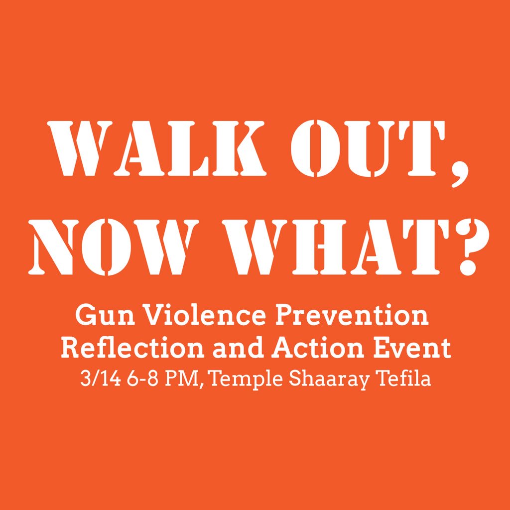 nftynarcvp's tweet photo. After the walkout on Wednesday, March 14th, Temple Shaaray T’Fila is hosting an amazing opportunity for anyone interested to share their thoughts and reflections on their experience and discuss where we as a community can move from here. https://t.co/uVc2gdGE6h