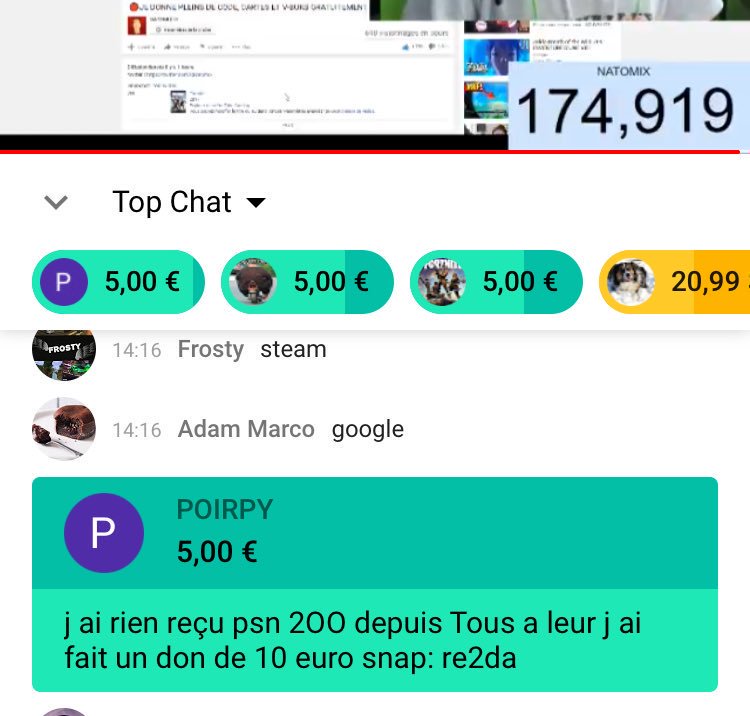 DuoGaming21's tweet photo. Ce youtuber nommer @RNatomix arnaque des jeune en demandant de grand ou petit don en échange de carte psn ,PayPal,ect mes qui ne marche pas.Grasse a tout cela y réussi a gagner bcp trop d'argent merci @MaxEstLa @MrThoomas62YT @YTCreateurs #Rt au max pour informer au max https://t.co/dz0NJ7SQNd