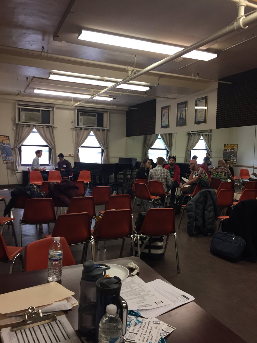 NYMF's tweet photo. It's "something incredible", our shows meeting and starting to collaborate with their dramaturgs! #nextlinkweekend2018 #musicalslivehere https://t.co/Em9Vb4316W