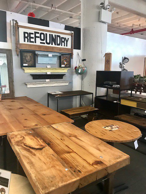 Refoundry's tweet photo. Stop by #winterflea @IndustryCity Mar 18th for 1-of-a-kind home furnishings created by Refoundry from repurposed and reclaimed materials. Also meet Refoundry Jr Board member Christina Maida who is representing at our booth! #redefinereentry https://t.co/p1nLBm1Z1k