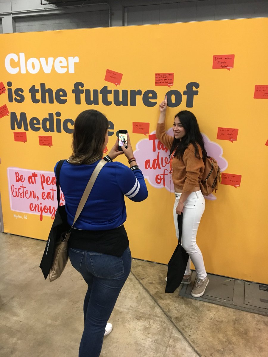 CloverHealth's tweet photo. A couple of fans giving advice #cloversxsw https://t.co/THhIGagjU0