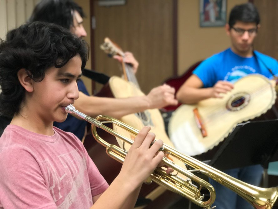 Youth mariachi preparing for upcoming performances. #mariachi