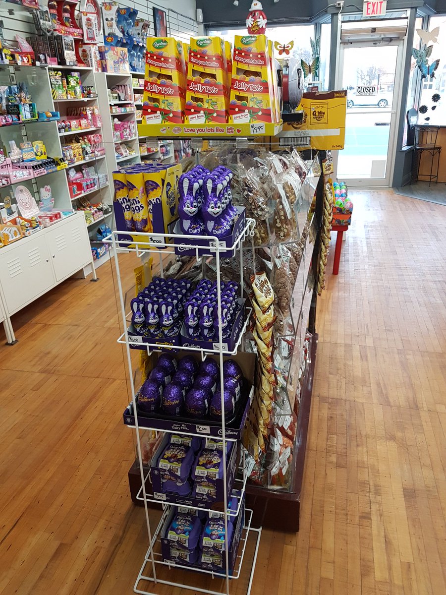 We have a whole display table dedicated to UK Cadbury chocolate Easter gifts. #uk #cadbury #cadburychocolate #flake #twirl #creamegg #minieggs #daim #dairymilk #oreo #chocolatebuttons #caramel #allofthechocolate #easter #easterchocolate #easterbasket #chocolate #hamont