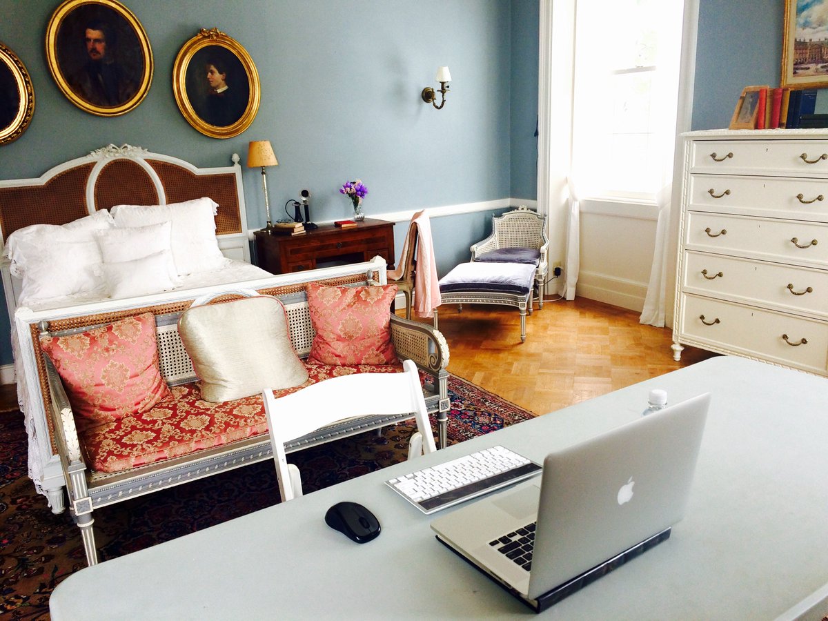 Camped out feet away from the bed where Edith Wharton wrote The House of Mirth &lt;3 <a href="/TheMountLenox/">The Mount</a>