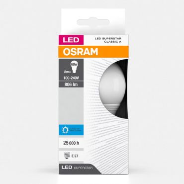 Lâmpada de Led A60 8W 6500K 806 Lúmens Base E27 Cor: Branca - Osram
Por: R$ 7,90
💡bit.ly/2p1HM4x
