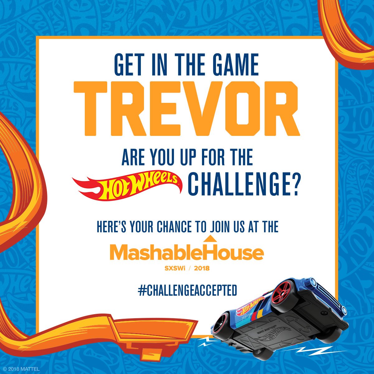 Hot_Wheels's tweet image. .@TrevorTravels Yes..yes they do! While you're at it, stop by our Minute to Win It at the #MashHouse! Retweet and show for #HotWheels swag. #MashBash