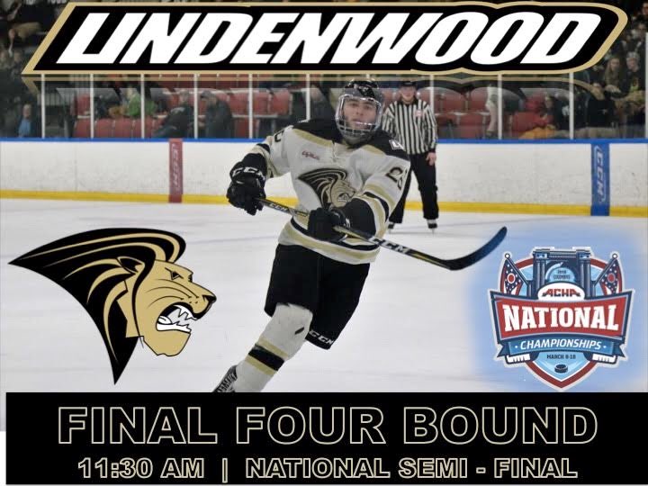 Lindenwood_ACHA's tweet photo. FOR THE SECOND TIME IN PROGRAM HISTORY YOUR LIONS ARE HEADING TO THE FINAL FOUR!!! #JustGettingStarted
#OneRoar🦁 #ACHANationals2018 https://t.co/vn1QggEL5D