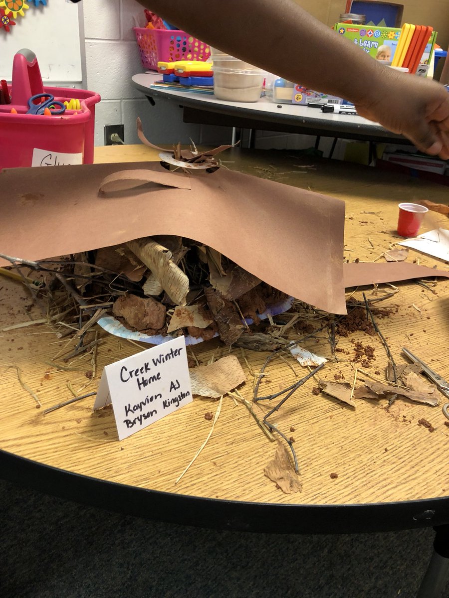 MrsTraceyKing1's tweet photo. 2nd grade STEM Challenge- How can you use natural resources to construct a Creek or Cherokee Native American home that can withstand the elements and keep our LEGO person dry? Students used a spray bottle and hairdryer to create rain and wind. #OneHartBeat #NHElemSTEM https://t.co/BGboBw2bcn