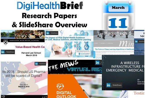 MedGizmo_ed's tweet photo. #MedGizmo Weekly Overview of #Research Papers &amp; #SlideShare - #DigitalHealth #Technologies &amp; #Wearables for March 11, 2018 https://t.co/MzcIpLOVvy #HealthTech #HealthIT #eHealth #mHealth #medtech #digitalmed #BlockchainHealth https://t.co/Xh3mF28tKC