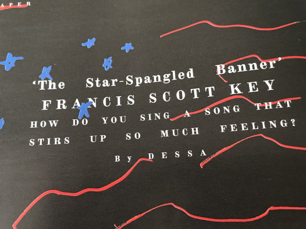 MrZiebarth's tweet photo. I dig Dessa’s close read and analysis of our national anthem and the complex context in which she sings it, courtesy of @NYTmag. 

#aplangchat #elachat #zapfv #styleanalysis https://t.co/RMyavSXpro