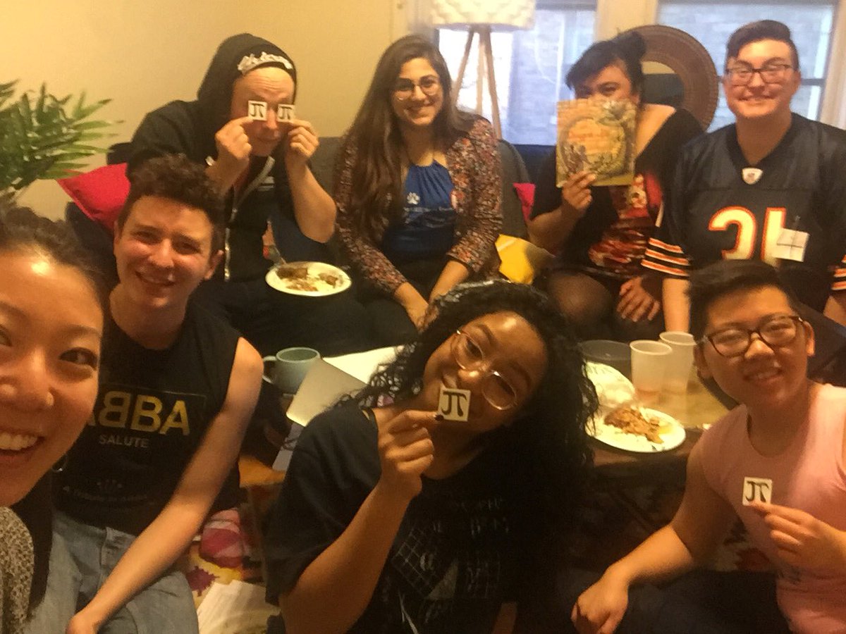 gracekp3's tweet photo. My friend @mansi_kat came up with the brilliant idea of having a Pi Day potluck + phone bank for the #SkinnyMathMan. We all brought pie or pie-related foods! #TeamBissVotes https://t.co/xKGyEAzZkm