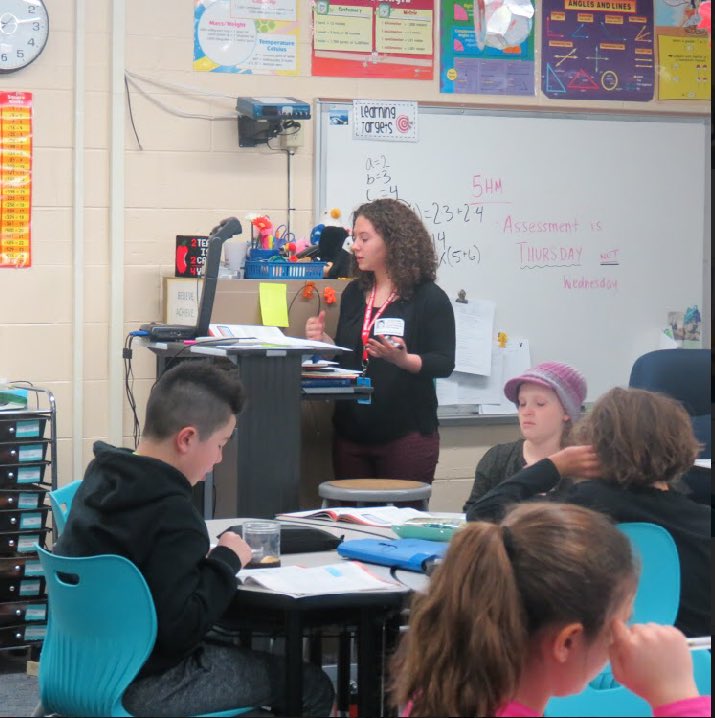 NCHSteaching2's tweet photo. Miss Peterson teaching her first lesson with her honors math class #inspire203 @Elmwood_Eagles https://t.co/jSFKD5aFG2