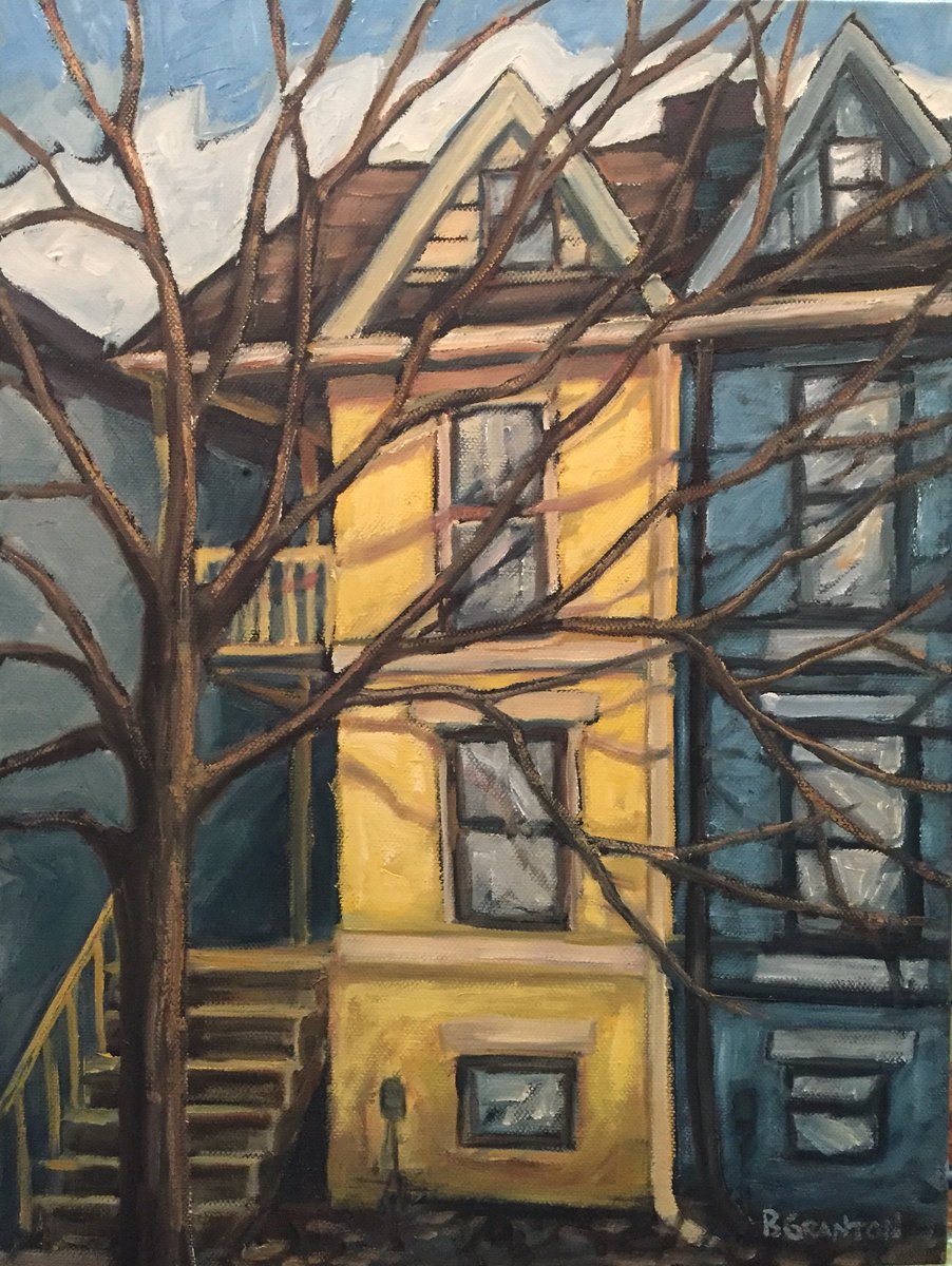 BGrantonArtist's tweet photo. Yellow House 16x12” oil. For sale. #roncesvalle #toronto https://t.co/JaXd19DLo7
