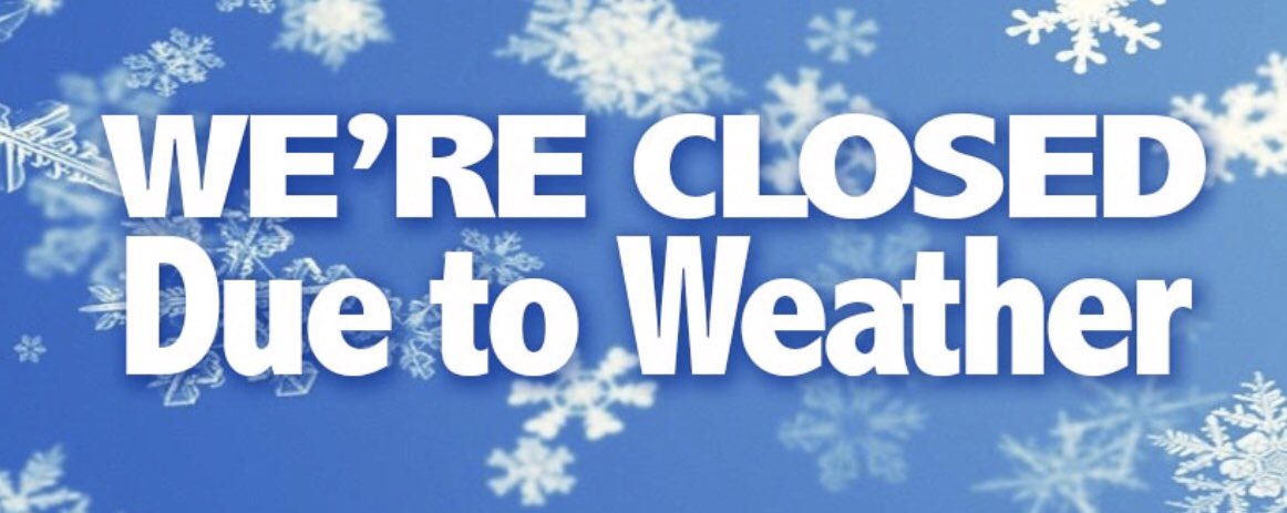 MattHaganStore's tweet photo. Due to impending weather tomorrow, we will be closed Monday, March 12th.
Please stay safe and warm everyone! https://t.co/4NNDX9hMEV