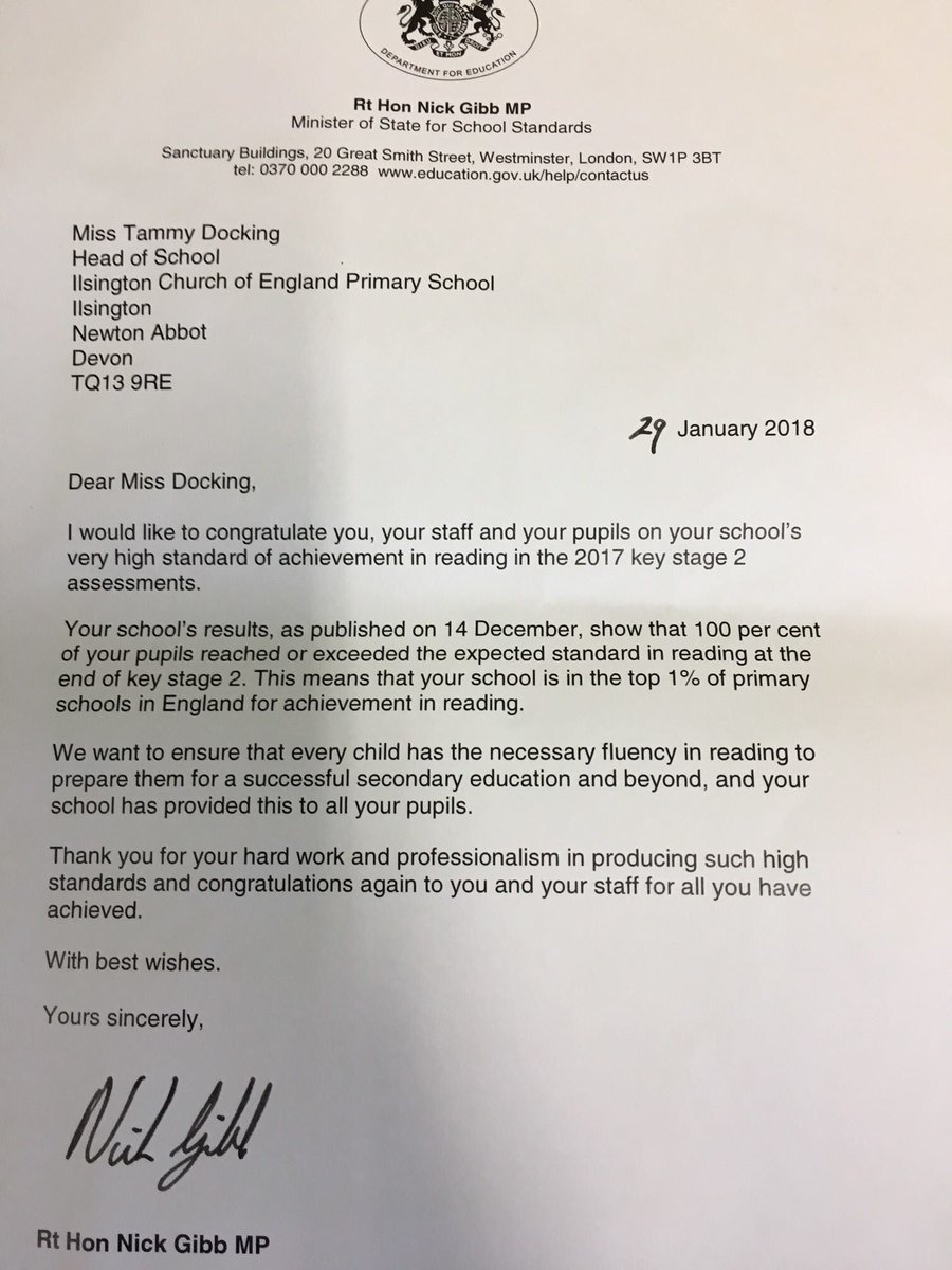 Ilsington's tweet photo. Top 1% in the country for achievement in reading!!!!! Well done Team Ilsington! https://t.co/1Ve15fVoVT