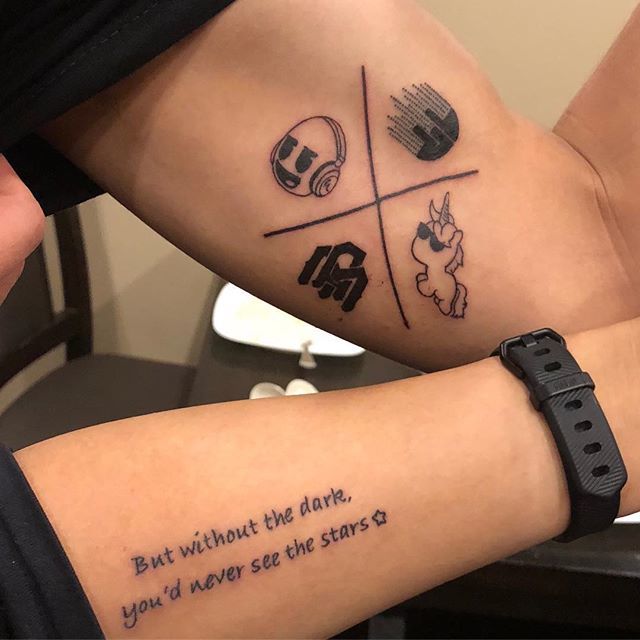 Words can’t describe how lucky we feel to create and grow <a href="/iheartraves/">IHeartRaves</a> <a href="/emazinglights/">Emazinglights</a> and <a href="/intotheam/">INTO THE AM</a> into  the companies they are today serving hundreds of thousands of loyal customers and fans. That’s why I decided to forever imprint the brand logos on my body as a constant…