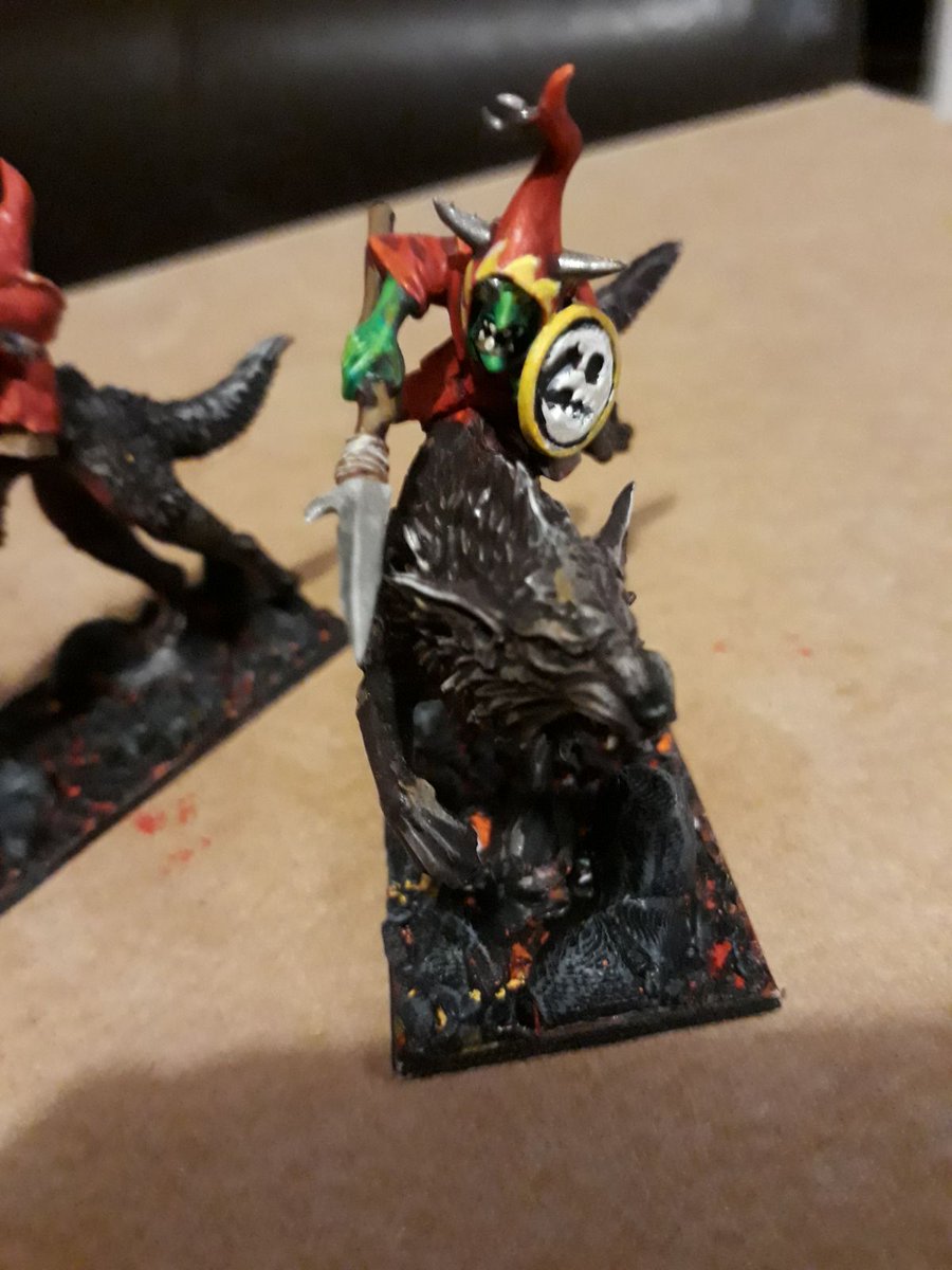 warlocks_tower's tweet photo. Just completed these 2 hob goblin wold riders on Warlocks Tower bases https://t.co/xVsnrr13IZ